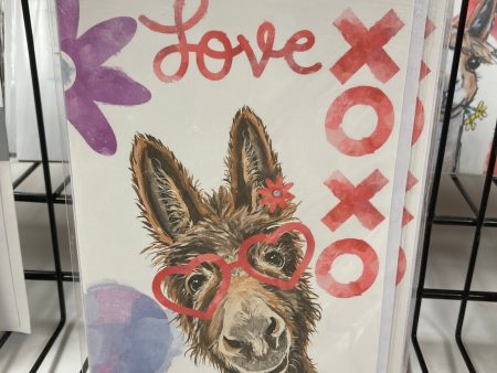 CARD: FARMHOUSE DONKEY V-DAY CARD on Sale