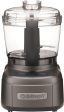 Cuisinart Elemental 4-Cup Chopper Grinder, Gun Metal - Certified Refurbished Hot on Sale