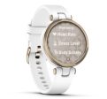 Garmin Lily Sport Edition Cream Gold Bezel with White Case and Silicone Band - Certified Refurbished For Discount