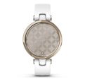 Garmin Lily Sport Edition Cream Gold Bezel with White Case and Silicone Band - Certified Refurbished For Discount