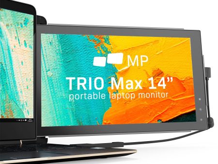 Mobile Pixels Trio Max Portable Monitor, 14   Full HD IPS Dual Triple Monitor for laptops, USB C USB A Portable Screen, Windows Mac OS Android Switch Compatible (1x Monitor Only) - Certified Refurbished Supply