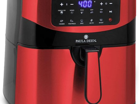 Paula Deen Stainless Steel 10Qt Air Fryer, Red Stainless - Certified Refurbished Hot on Sale