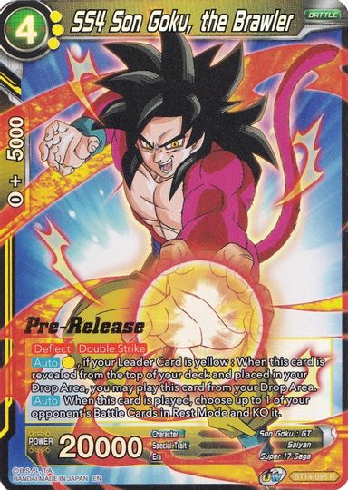 SS4 Son Goku, the Brawler (BT14-095) [Cross Spirits Prerelease Promos] Online now