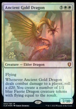 Ancient Gold Dragon [Commander Legends: Battle for Baldur s Gate Prerelease Promos] For Cheap