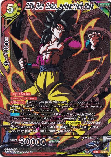 SS4 Son Goku, a Heartfelt Plea (Collector s Selection Vol. 1) (BT8-110) [Promotion Cards] For Discount