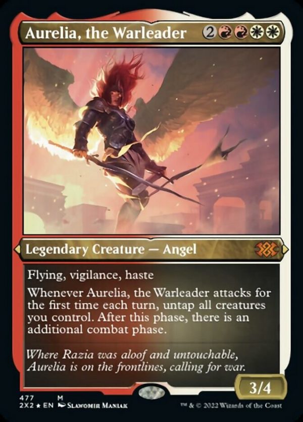 Aurelia, the Warleader (Foil Etched) [Double Masters 2022] Sale