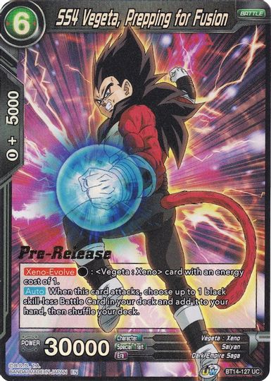 SS4 Vegeta, Prepping for Fusion (BT14-127) [Cross Spirits Prerelease Promos] For Cheap