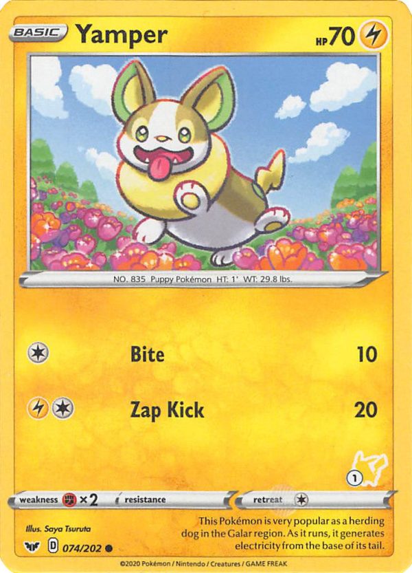 Yamper (074 202) (Pikachu Stamp #1) [Battle Academy 2022] Discount