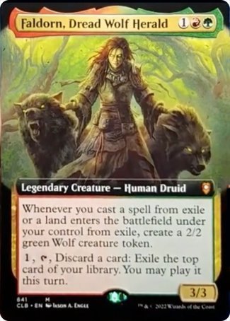 Faldorn, Dread Wolf Herald (Extended Art) [Commander Legends: Battle for Baldur s Gate] For Cheap