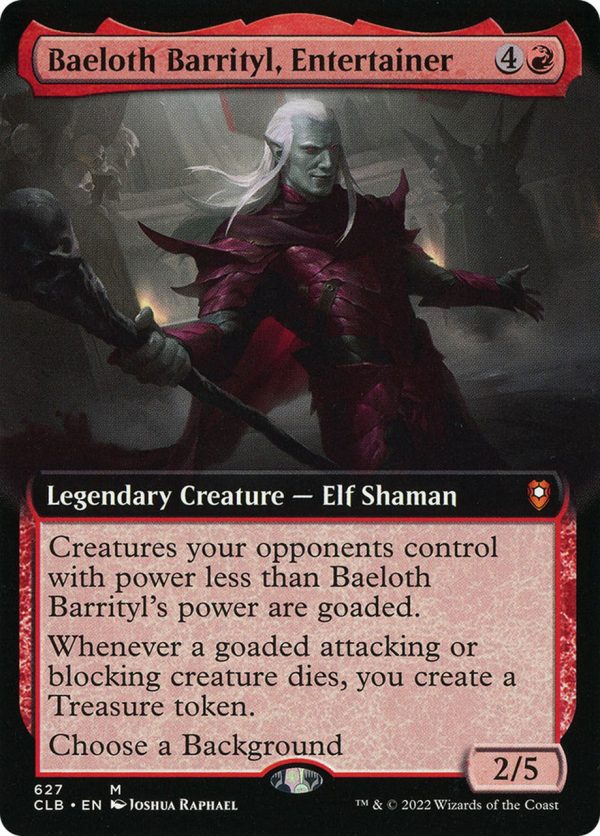 Baeloth Barrityl, Entertainer (Extended Art) [Commander Legends: Battle for Baldur s Gate] Supply