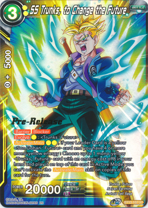 SS Trunks, to Change the Future (BT13-102) [Supreme Rivalry Prerelease Promos] Fashion