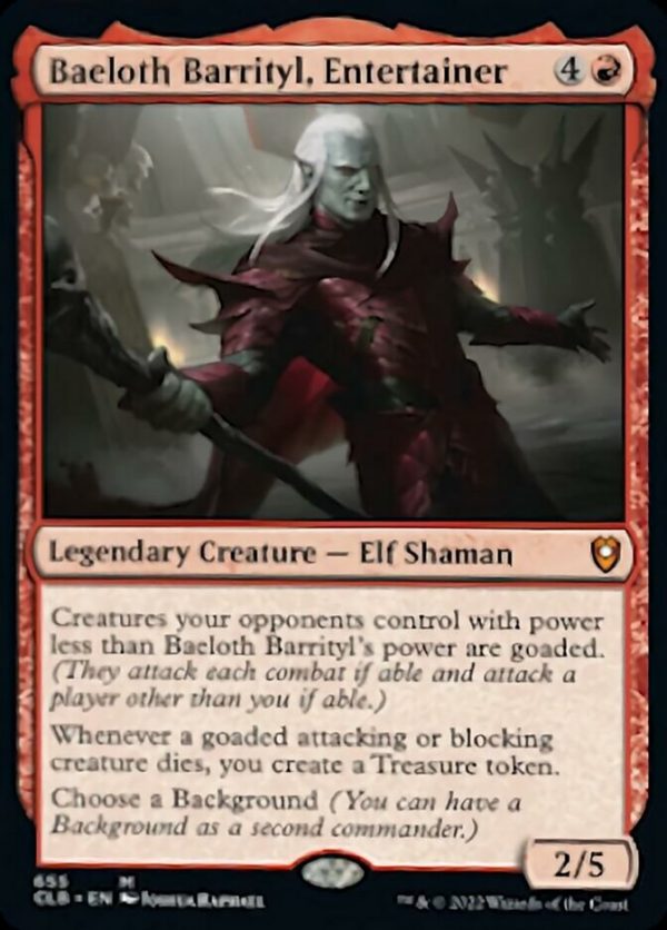 Baeloth Barrityl, Entertainer [Commander Legends: Battle for Baldur s Gate] For Discount