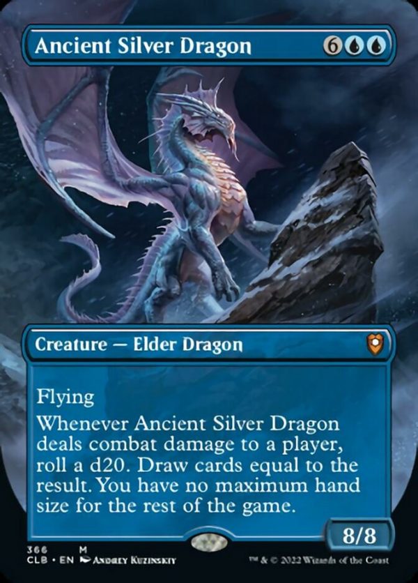 Ancient Silver Dragon (Borderless Alternate Art) [Commander Legends: Battle for Baldur s Gate] Supply